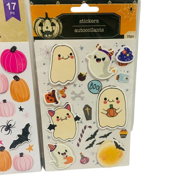 Halloween Cute Dimensional  Stickers Pastel Cute Scrapbooking Papercrafting 3 PK - Picture 4 of 14